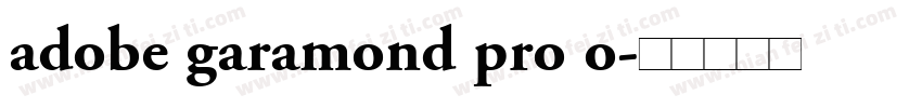 adobe garamond pro o字体转换
